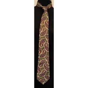 90’s Vintage Multicolor Paisley Print Silk